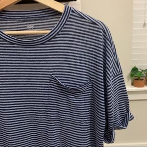oversized striped linen t-shirt